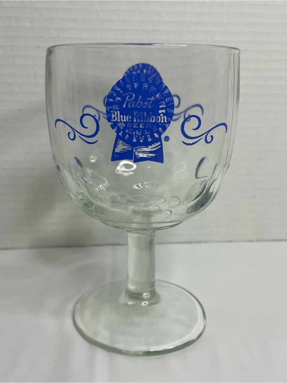 Vintage Pabst Blue Ribbon Goblet Glass